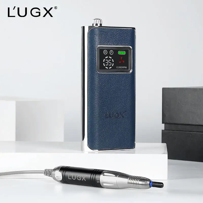 L’UGX Nail Drill Electric File NEW model Microfiber Leather cordless Nail Drill