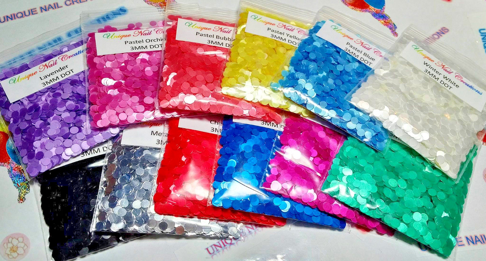 3MM DOT Shape Glitter~Ultra Thin~U Choose Color~Art•Face•Festival•Craft•Nail Art