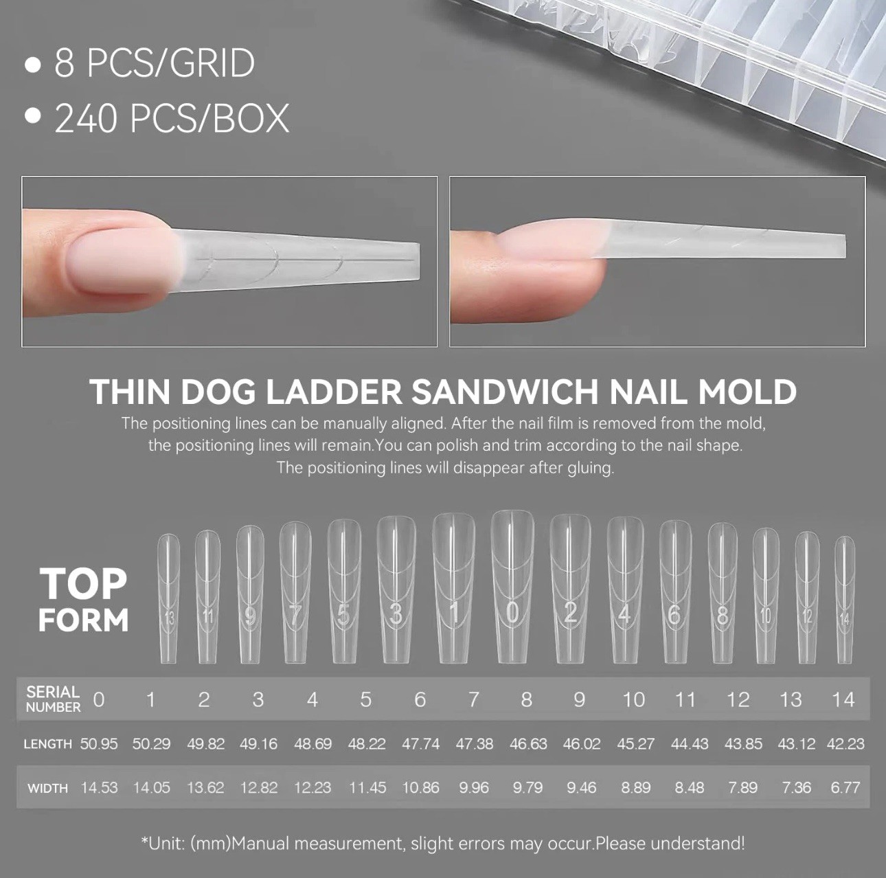 Sandwhich Dual forms For Hard Gel Nails Coffin