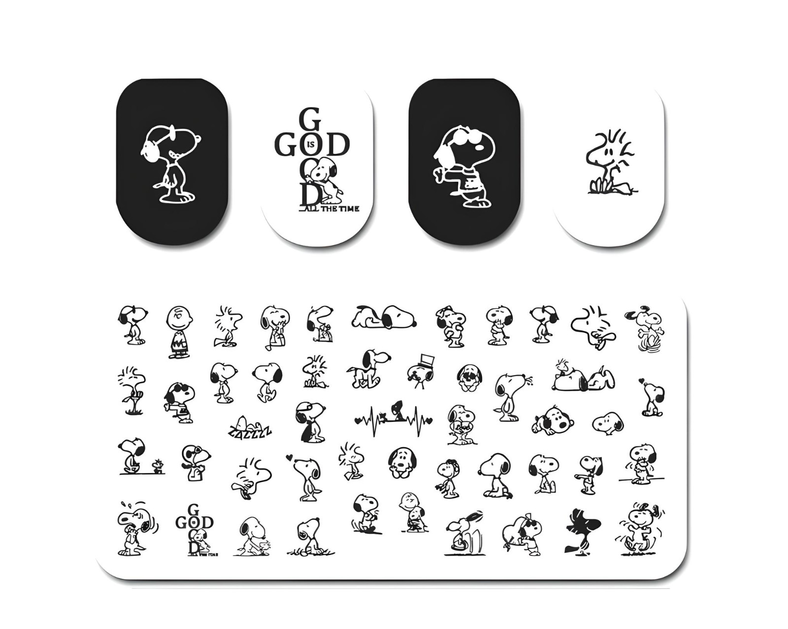 High- Quality Durable Stainless Steel Snoopy Nail Stamping Plate