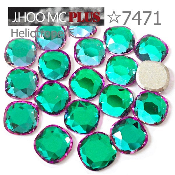 J.HOO Crystal 7471 Cushion Flat Back Rhinestones 10mm Nail Art (6pcs)
