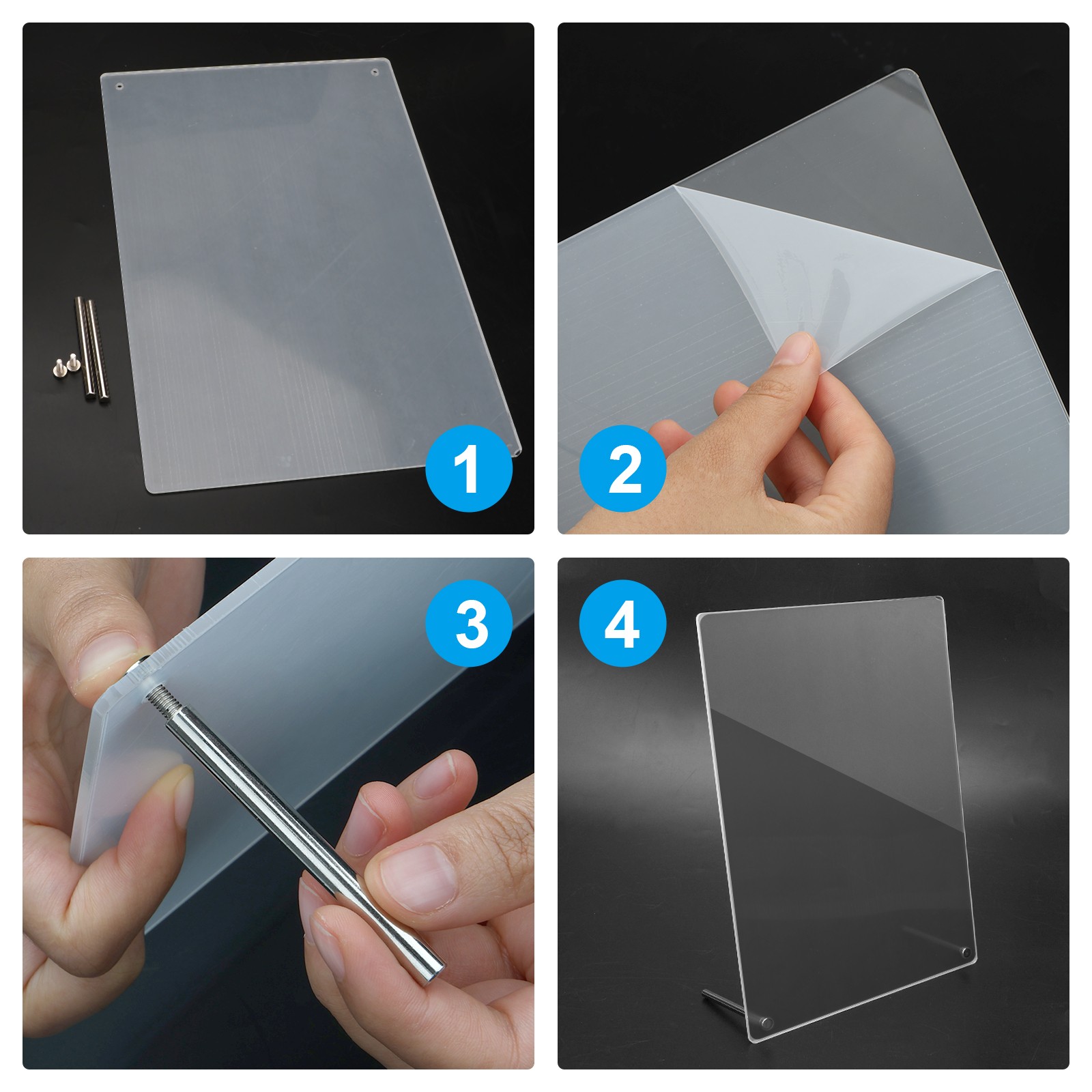 Nail Display Board Transparent Sample Stand Salon Profession Practice Color Show