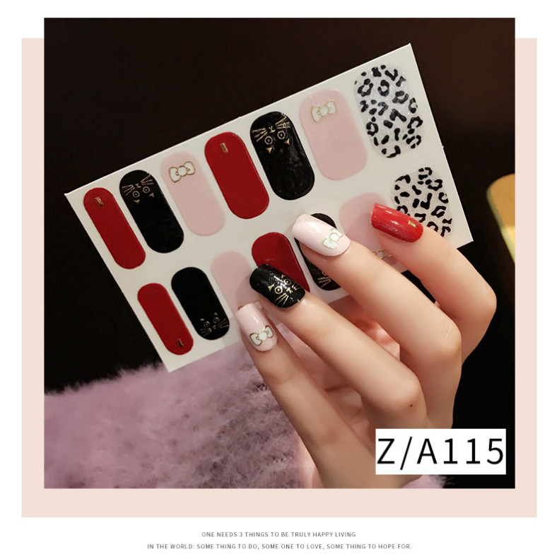 Nail Wraps Leopard Bunny Stickers Polish Manicure Art Self Stick Decor USA NH5