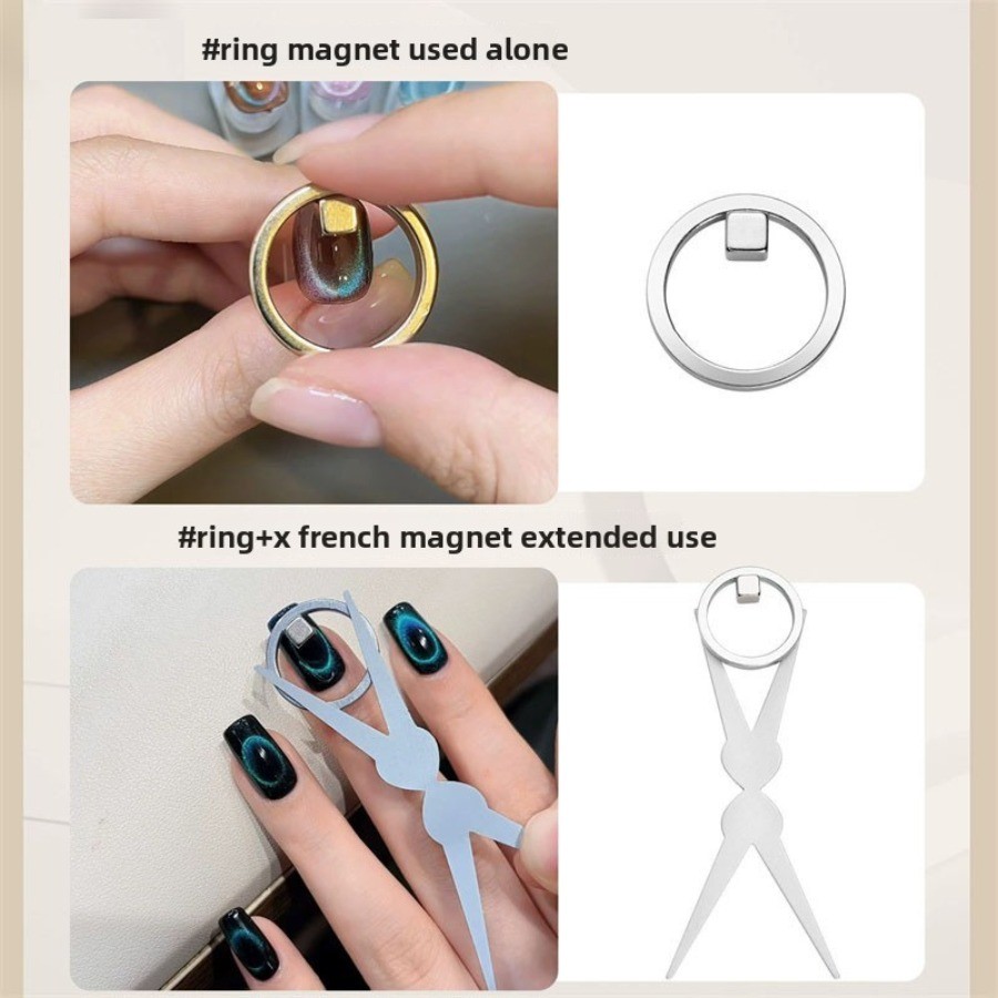 Cat Eye Double-head French Nail Art Strong Magnet for Nails for Gel Nail Polish