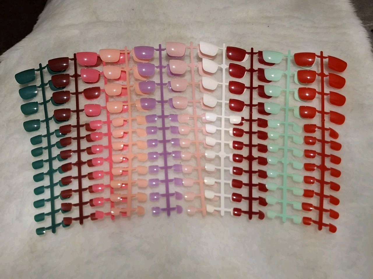 240 Press on Toenails Short Square Full Coverage 12 Sizes Glossy/Matte Fake Nail