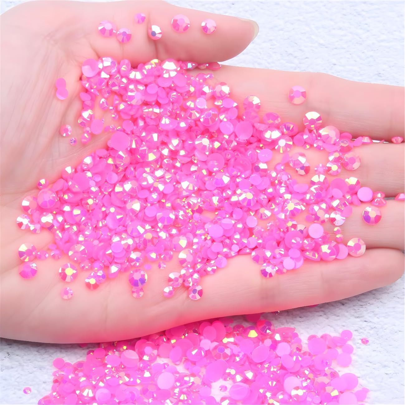 Flatback Rhinestones round Gems for Nails Art and Crafts 4000Pcs SS6 2Mm AB Crys