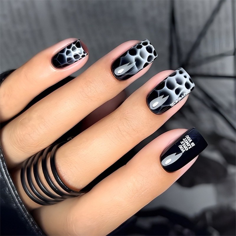 Reusable Winter Press On Nail Snowflake Design Quick Adhesive Not Needed Tool