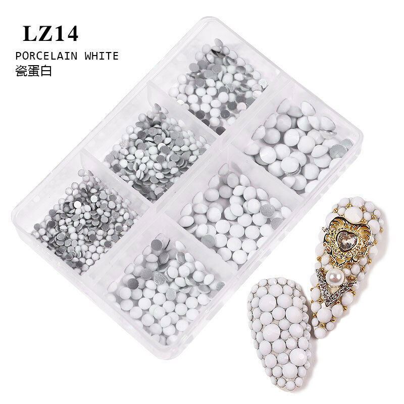 Shiny 3D Rhinestones AB Flat Back Stones Nail Art Decor Gems Diamond Mixed Size