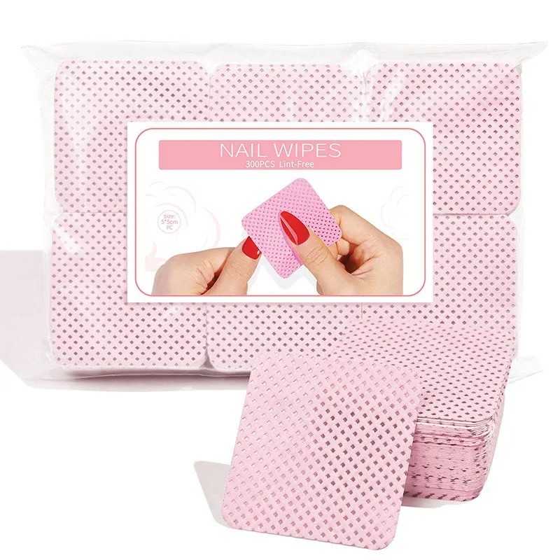 300 Pack Lint Free Nail Wipes Cotton Pads for Gel Polish Makeup Remover Prep