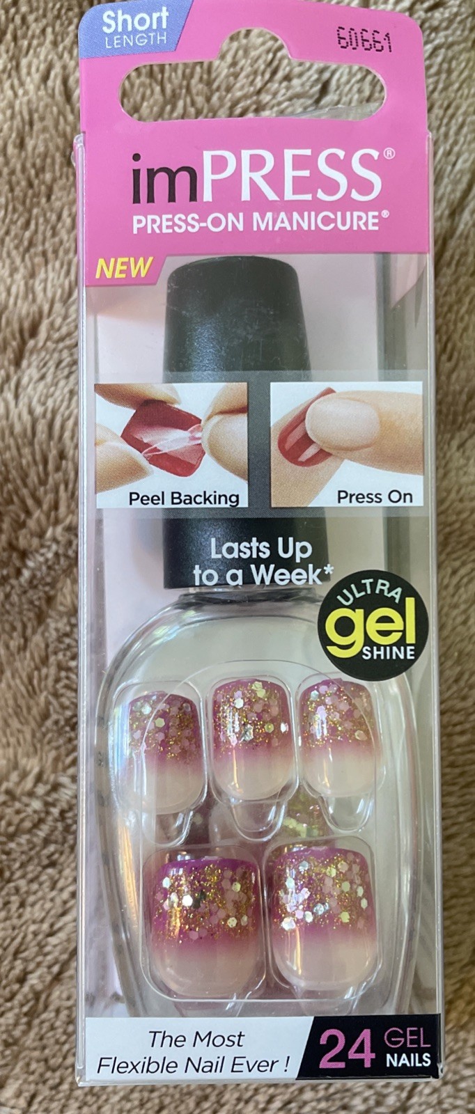 Broadway Nails imPRESS Press On Manicure Short length 24 pc Gel See – LIGHTEN UP