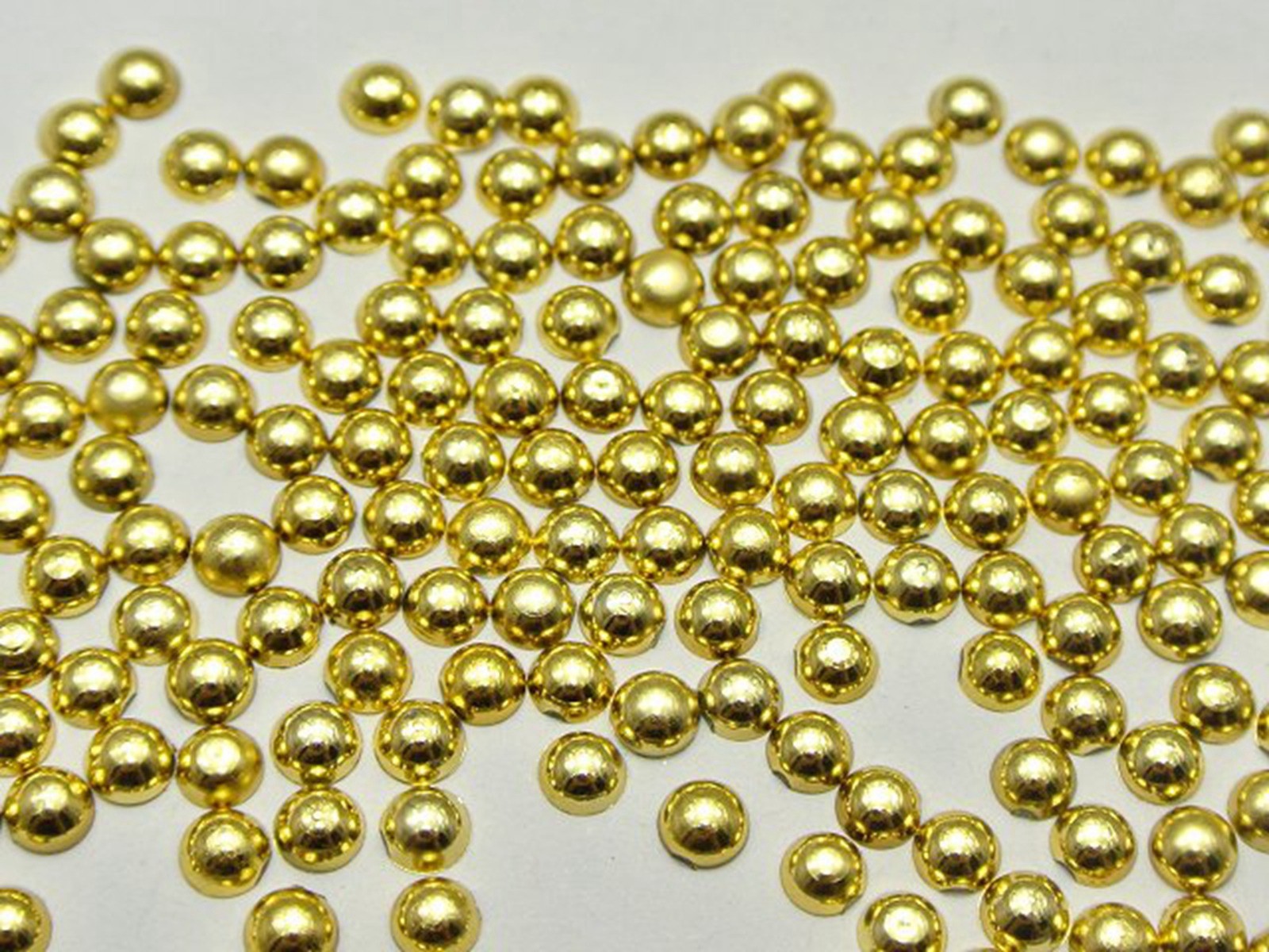 10000 Metallic Gold Flatback Round Tiny Half Pearl 2mm Scrapbook Nail Art
