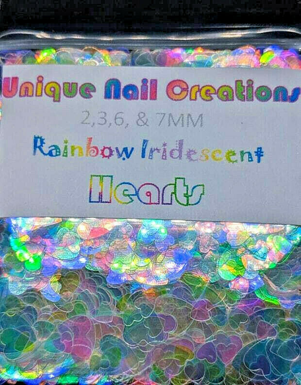 ❤HEART Shape Glitter~Multi-Sizes~Solvent Resistant~Nail Art•Face•Festival•USA❤