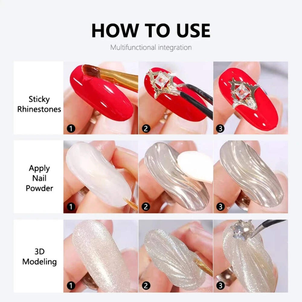 CHUNSHU Super Strong Sticky Nail Glue Gel For Rhinestones Nail Art Decorations 1