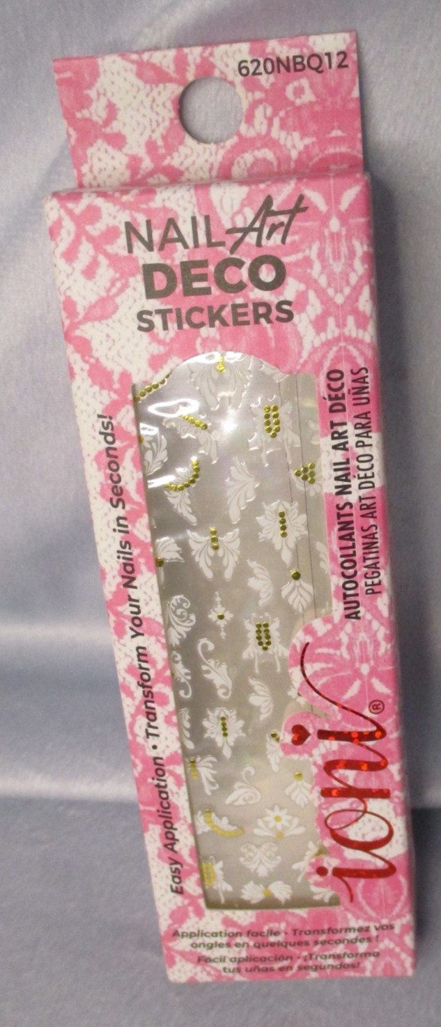 Ioni Nail Art Deco Stickers Pink Lace Transformational Beauty for your Nails NEW