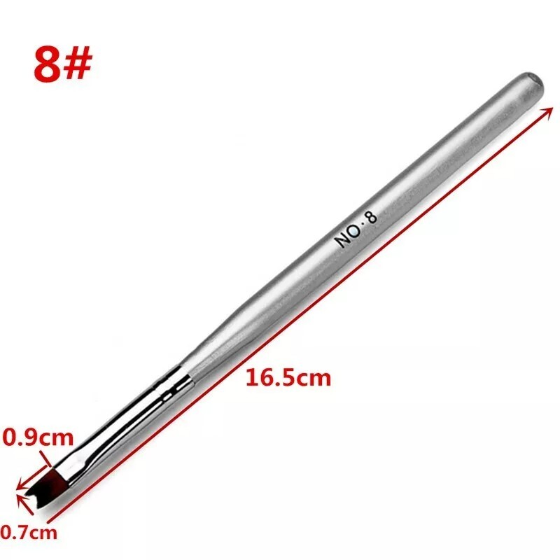 French Tips Acrylic Artificial Gel Nail Art Brush No 8 Manicure Pedicure UK POST