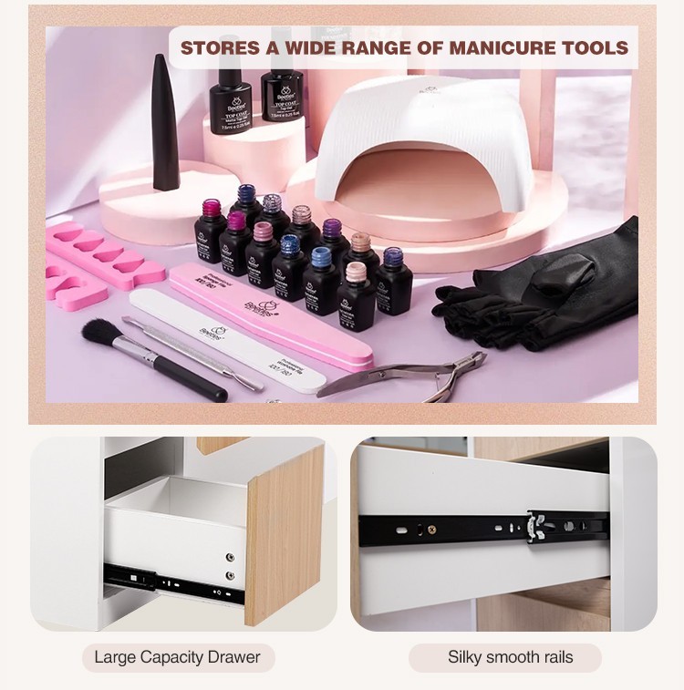 Single manicure table White manicure table Modern nail salon furniture