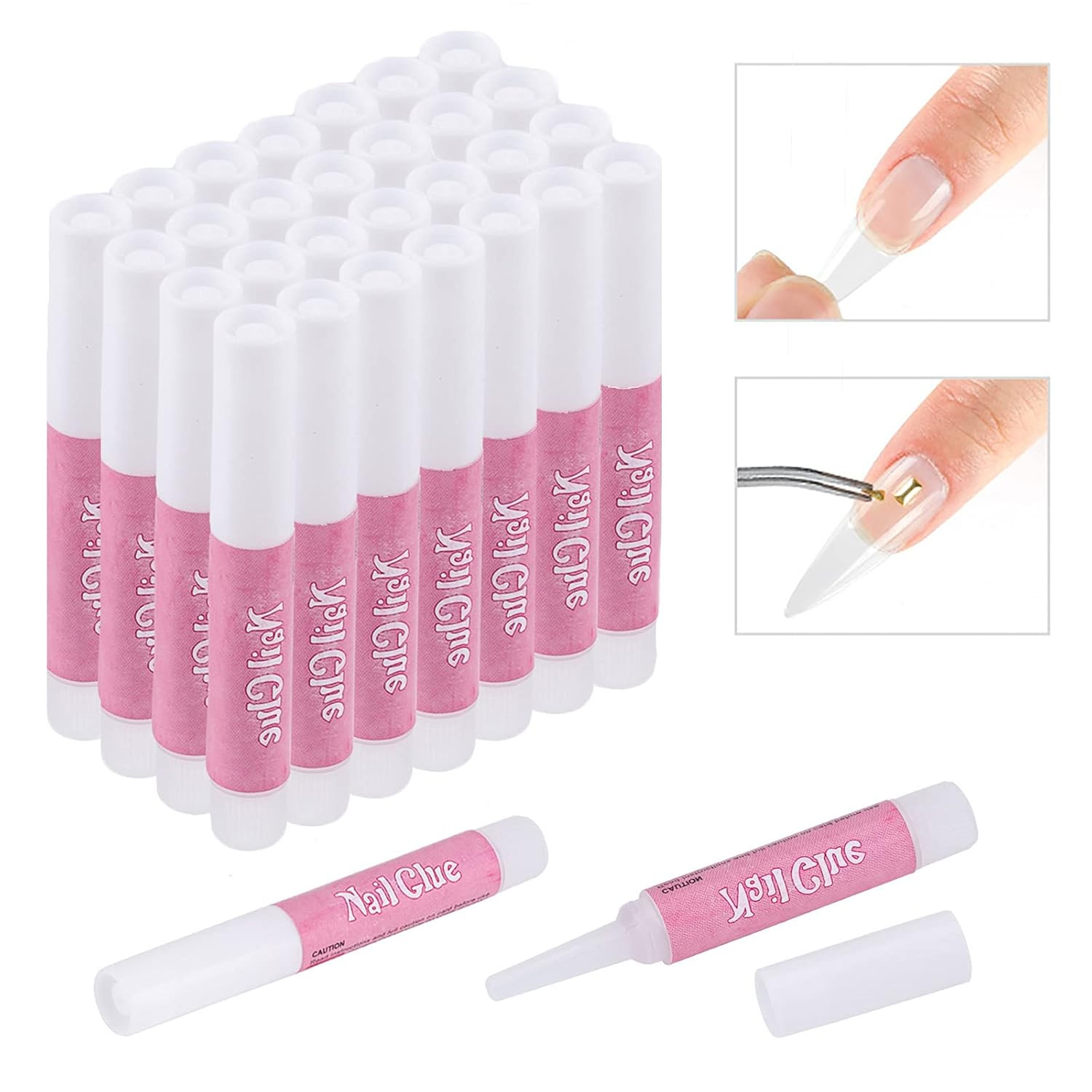 Nail Glue 30 Pcs 2g Each for Acrylic and Press On Nail Tips Strong Bond Adhesive