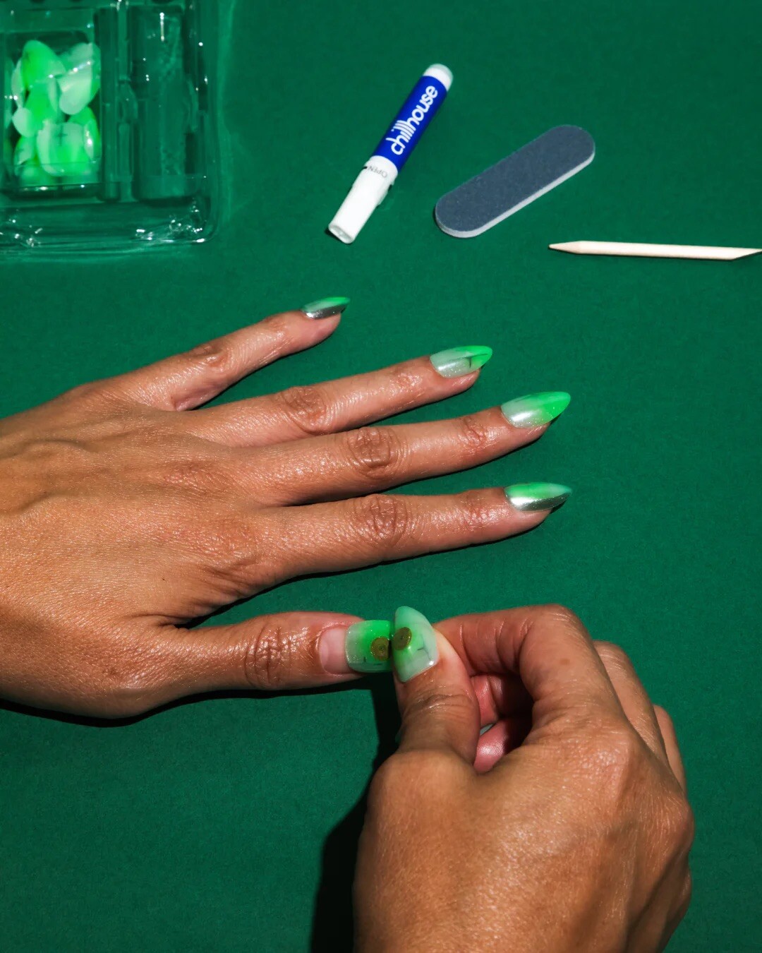 NEW Chillhouse Chill Tips Nail Art Press Ons Cash App Exclusive 24 nails Wand
