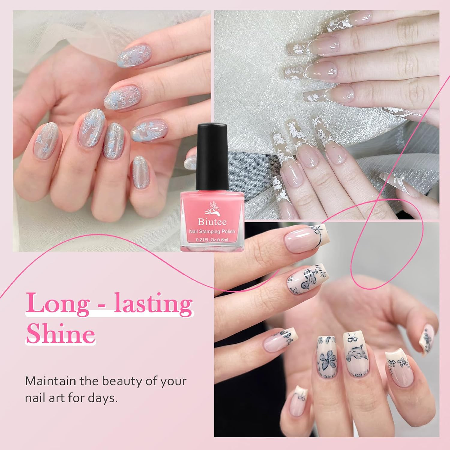 Nail Stamping Polish 12 Colors 6ML for Stamping Plates Air Dry with Gift Box