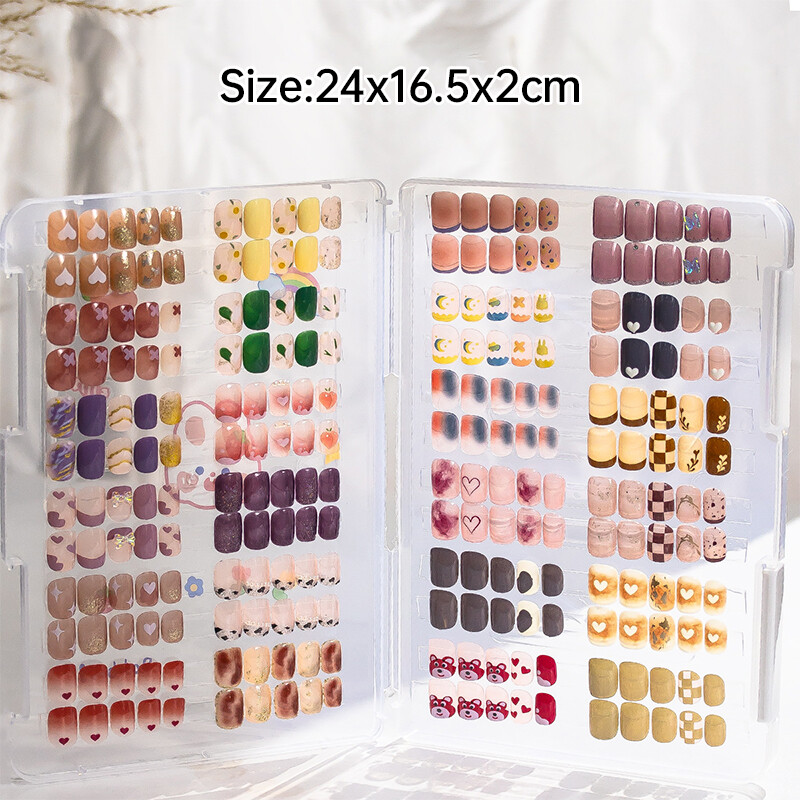 Nail Art Storage Box Nail Wear Dustproof Storage Book Display Color Card Tool