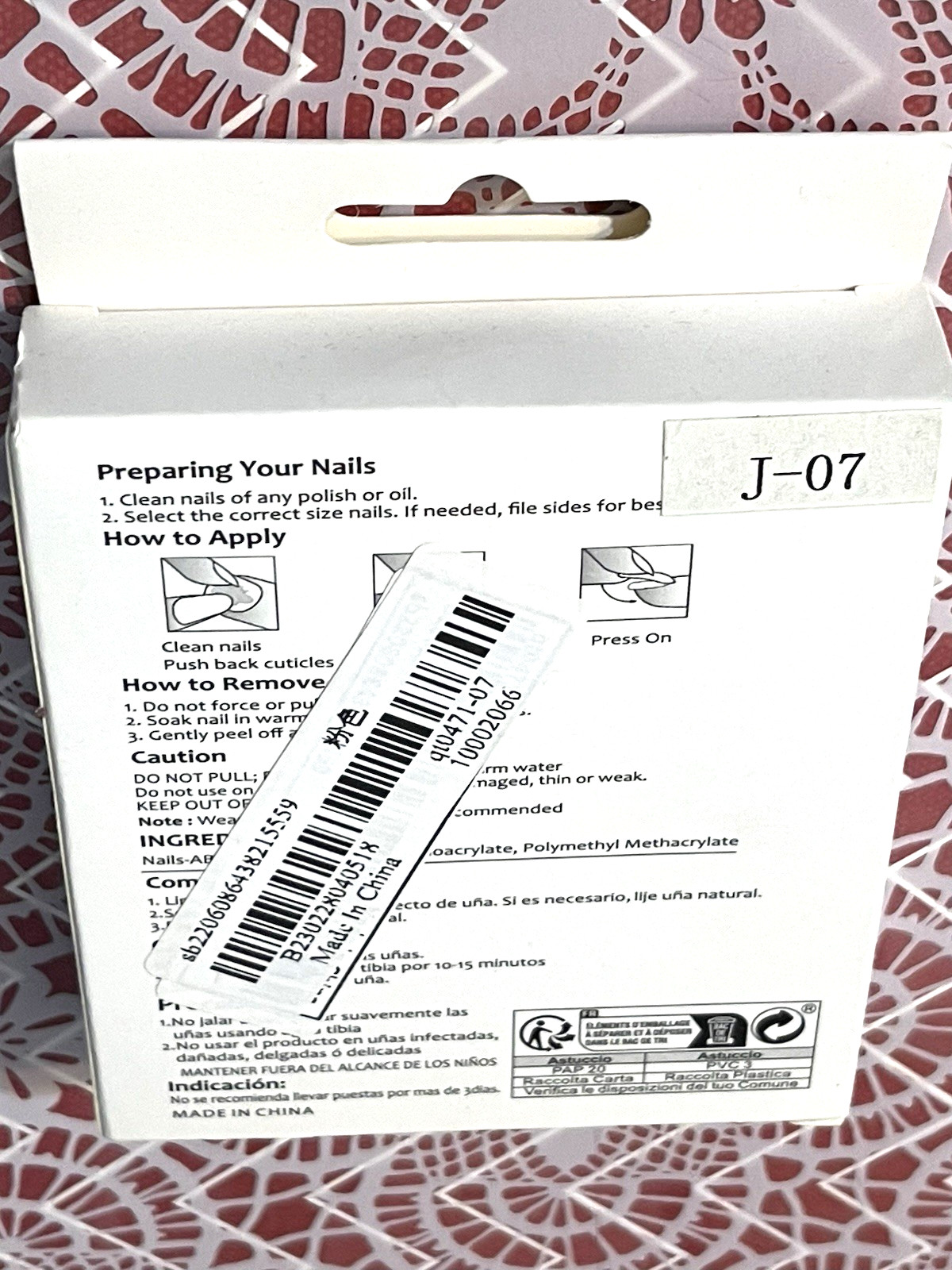 Nails Trendy Shape & Style PINK & GLITTER Long Coffin Finger & Toes Manicure Set