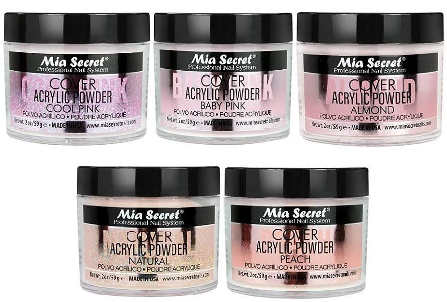 Mia Secret – Monomer 16 oz + COVER (Baby/Cool/Natural/Peach/Almond) – 2oz; 6pc