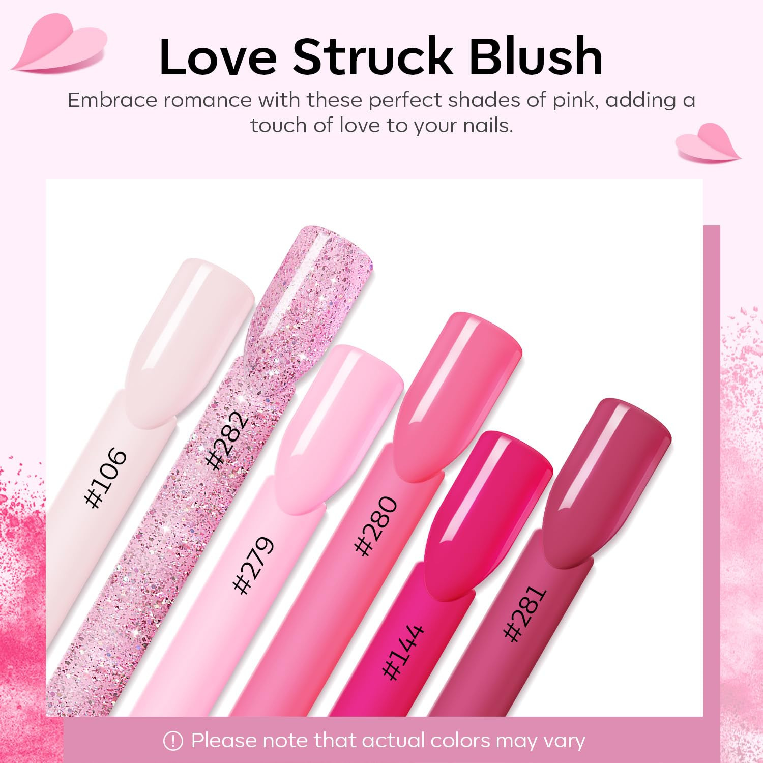 Pink Acrylic Powder 6 Colors Acrylic Nail Powder Kit Neon Glitter Summer Acrylic