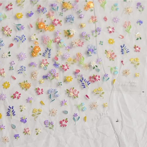 Flower Nail Stickers for Nail Art Spring Flower Nail Art fresh wild-flower