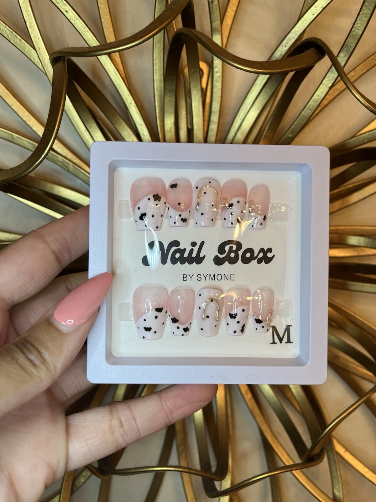 “Cow Print” Press On Nails Handmade