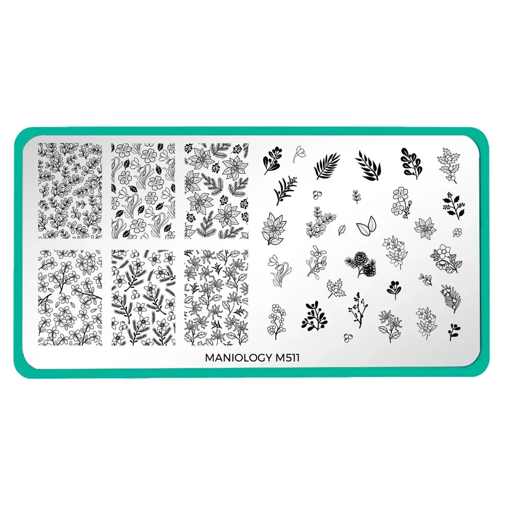 ❄️🎿⛄🏂MANIOLOGY M511 WINTER BOTANICAL NAIL STAMPING PLATE! Make An Offer! 💫