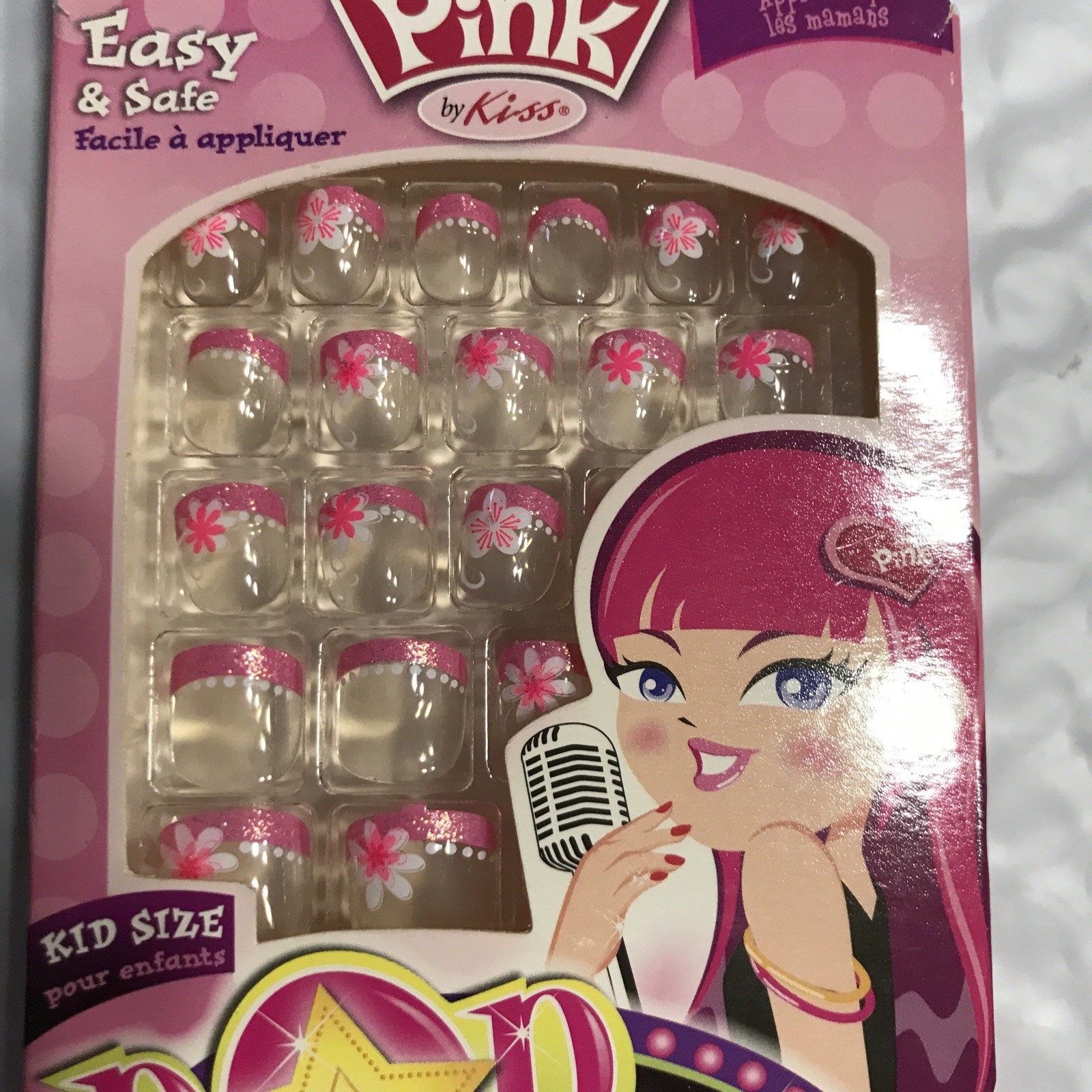 PINK by KISS Pop Princess 24 Sticker Nails 53491 PSP03 unsealed NIB