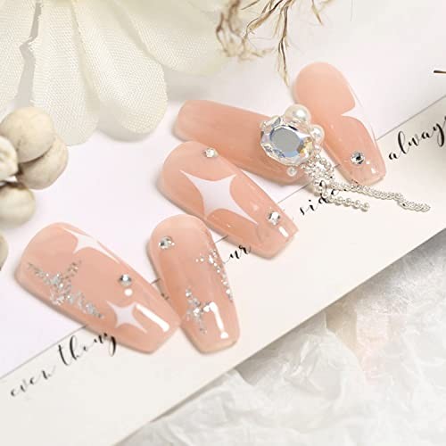 7 Sheets Nail Art Stickers, 3D Geometry Nail Transfer Decals, Butterfly White