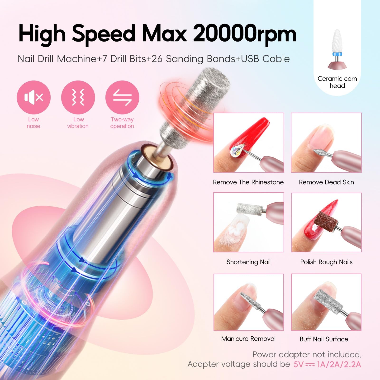 COSCELIA Acrylic Nail Kit Gel Polish Powder Drill UV Light 24 Colors
