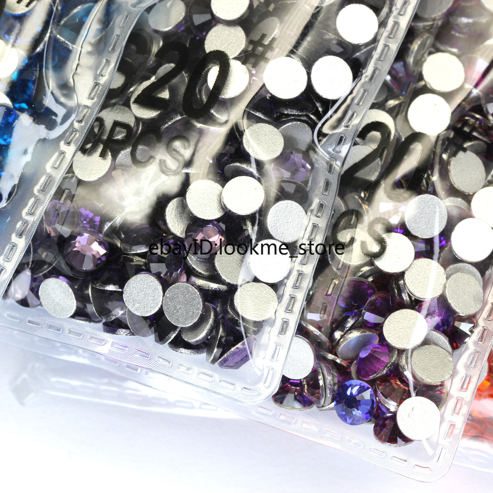 1440pcs 5mm (ss20) Crystal Glass Rhinestones Flatback Gems Nail Art Crafts Decor