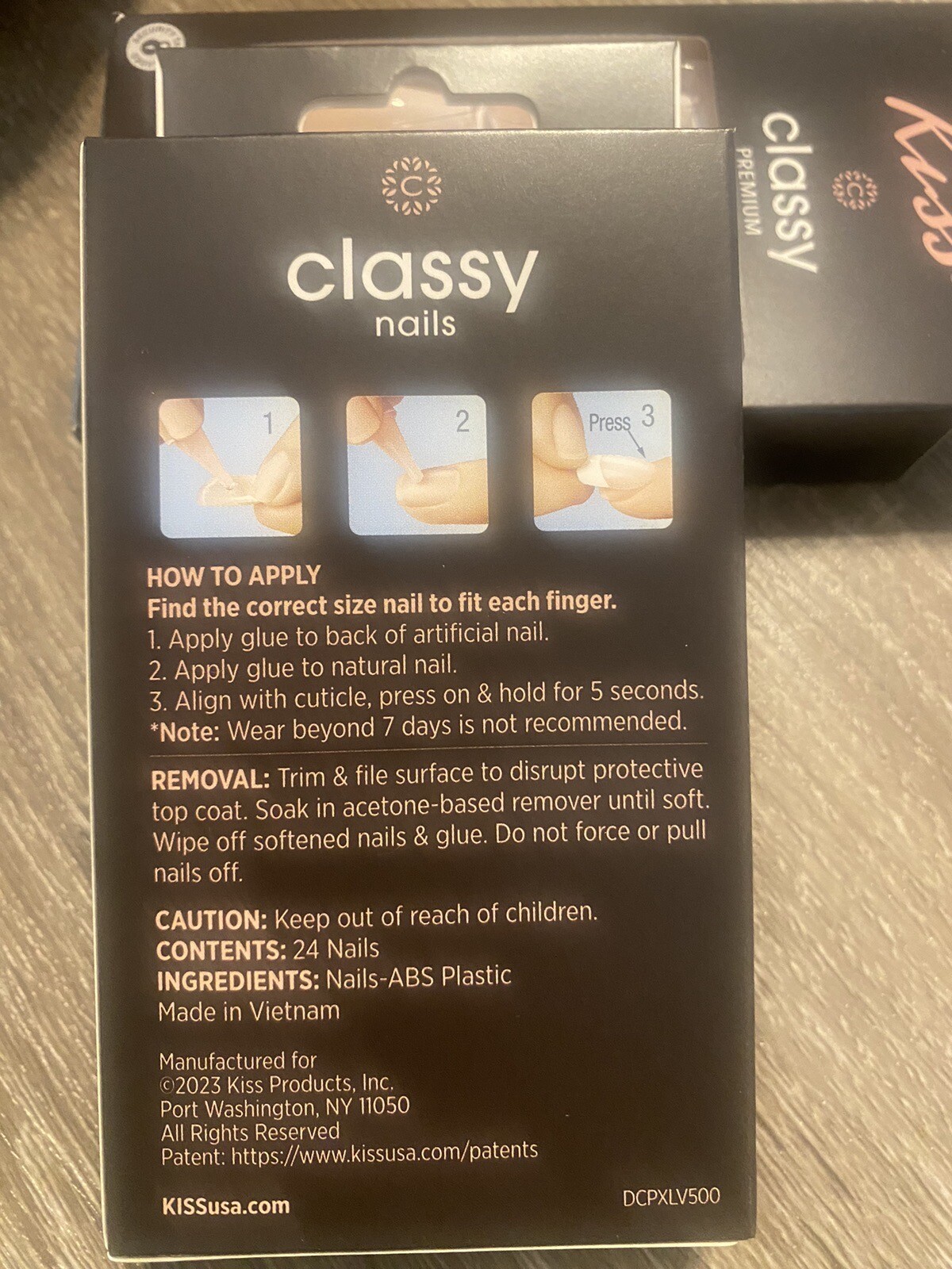 Kiss-Premium-Classy-NAILS-X-LONG-DCP01-COFFIN-sparkling JEMS,NEW!!