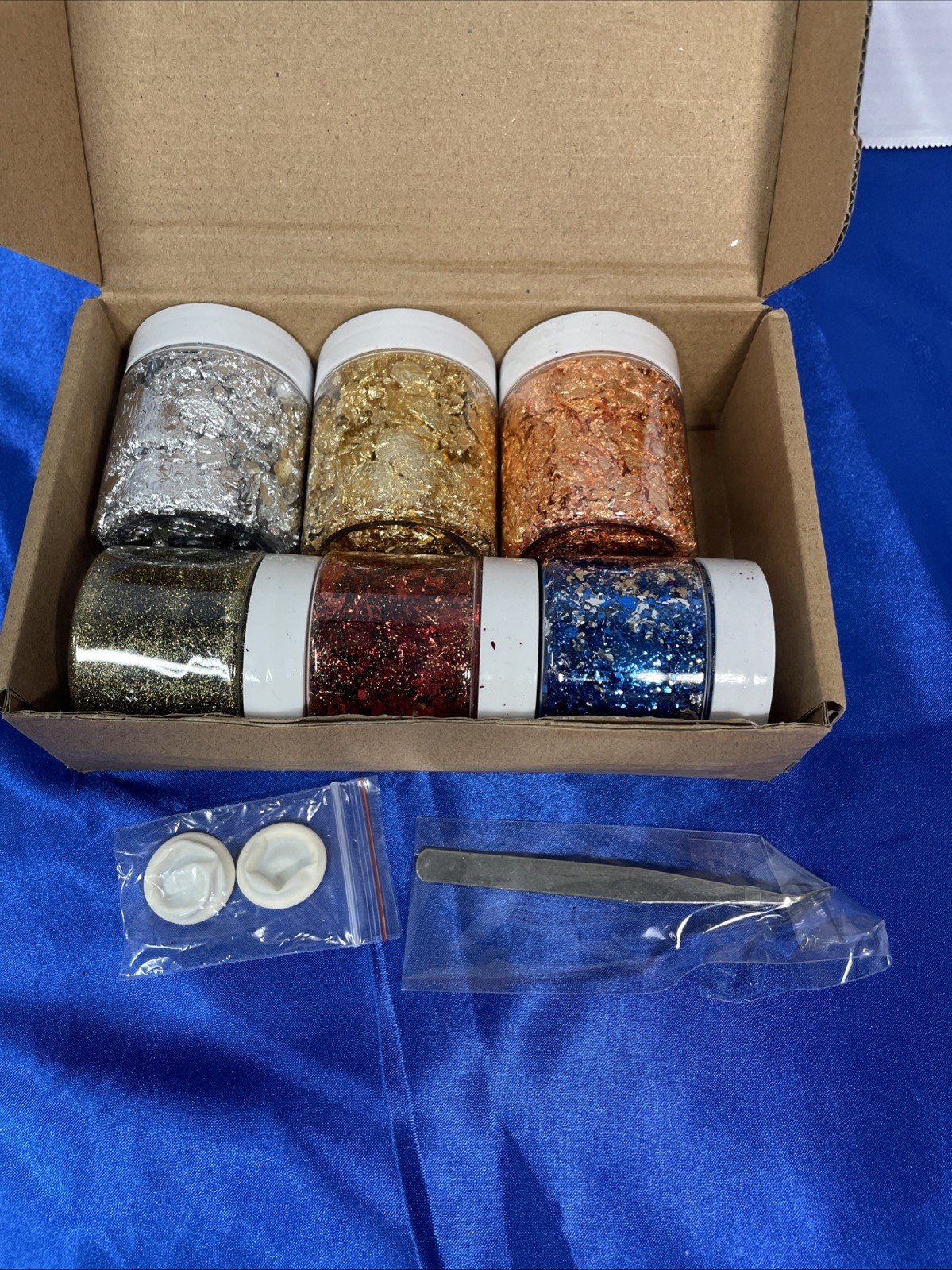 Gold Foil Flakes for Resin Metallic Silver Copper, Red Blue Leaf Flakes