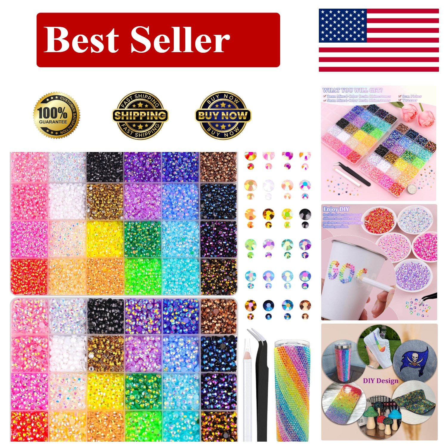 Jelly Rhinestones – 30600pcs Multicolor Flatback Gems for Crafting Elegance
