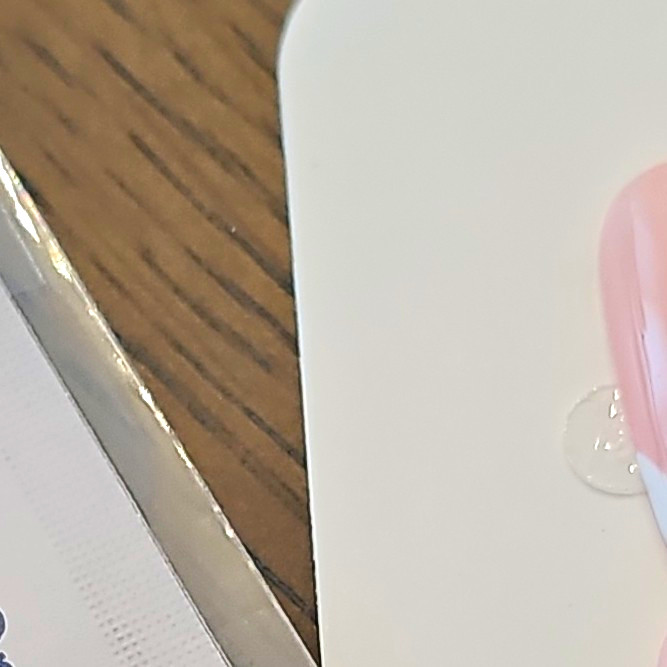 Press-On Nails Large Square Pink/White French Star Set