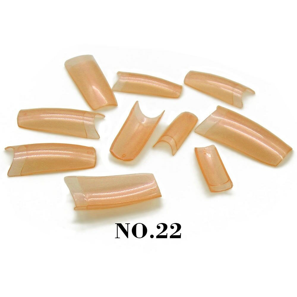500Pcs Candy Colors French False Nail Tips Coffin UV Gel Acrylic Nails DIY Decor