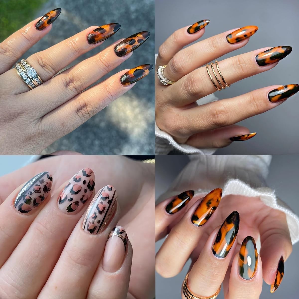 Leopard Print Nail Art Foils Transfer Stickers 10Pcs Leopard Snake Print Nail…