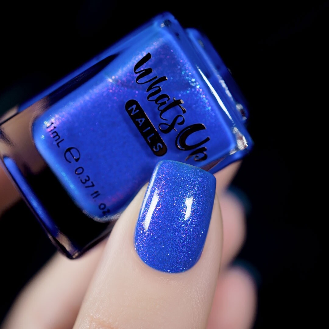 Moody Duty Regular Polish (Bright Blue with Shimmer), Nail Polish for Nail Art