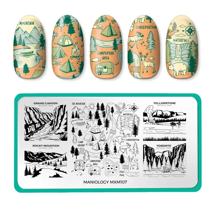 Maniology Mani X Me Nail Stamping Plates Set MXM107 MXM108 Fireside Stories