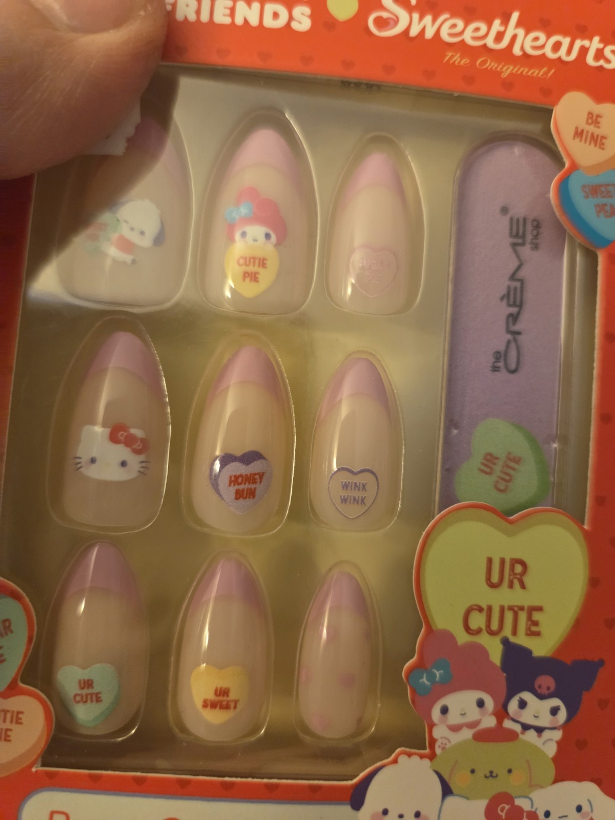 The Creme Shop Hello Kitty Press-On Nails 24 Piece Set Reusable SWEETHEARTS