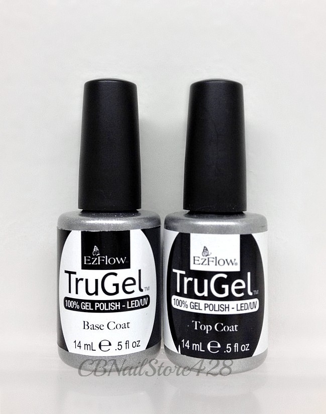 EZFlow TruGel Nail Polish – Base coat + Top coat 0.5oz Combo