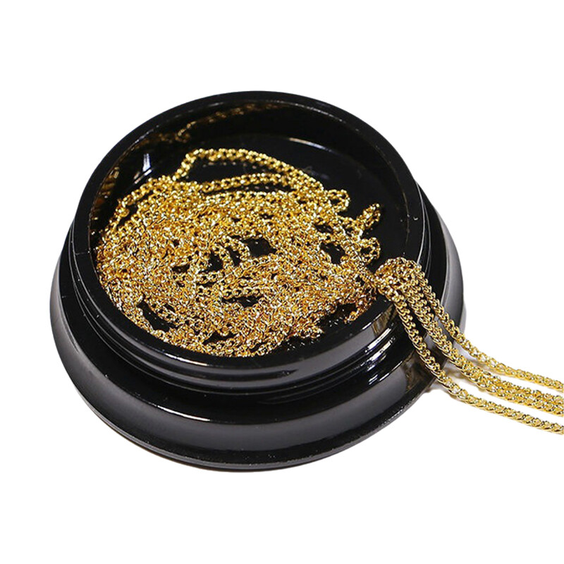 100cm DIY Nail Chain Luxury Nail Art Steel Ball Charms Decor Metal Manicure