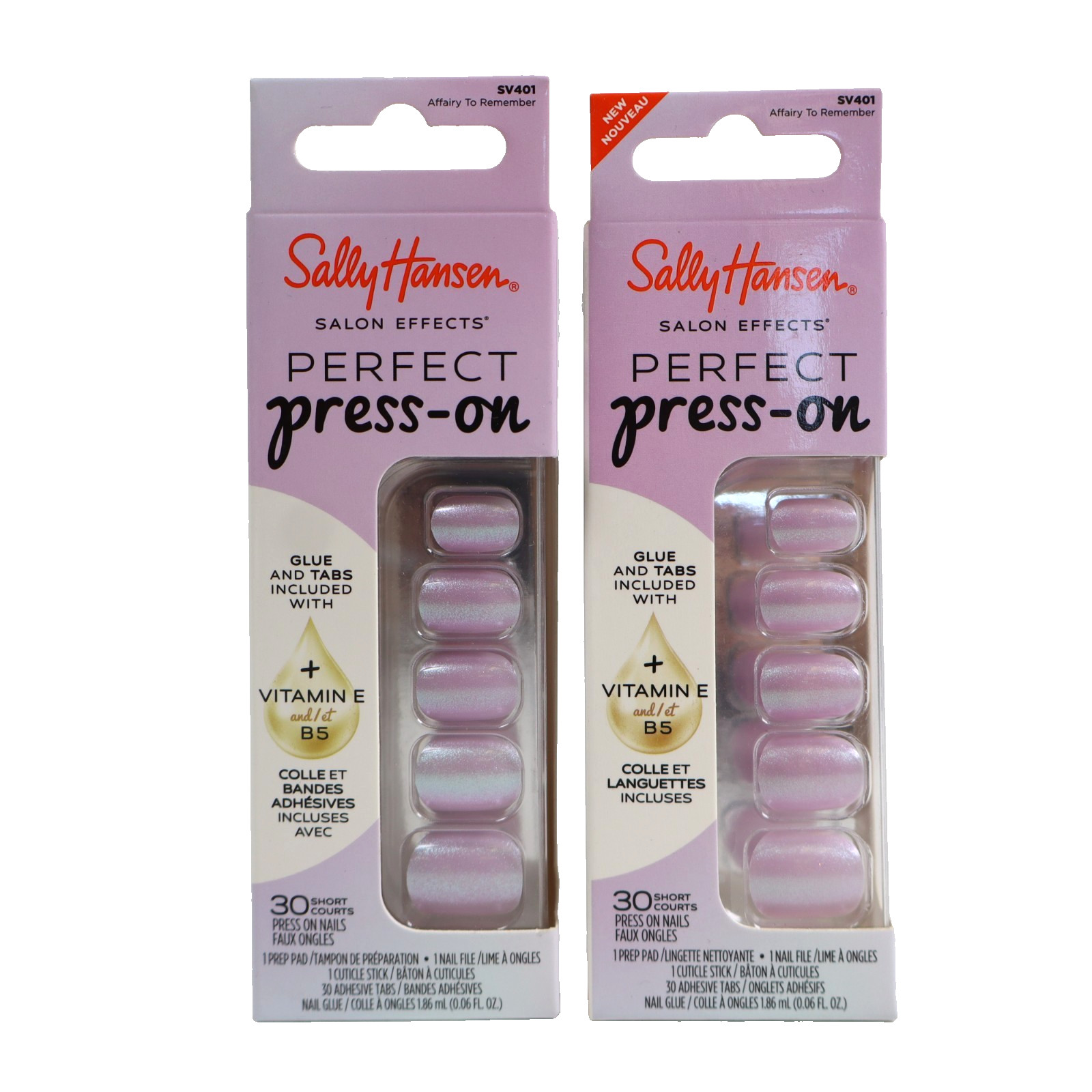 2PK Sally Hansen Salon Effects Perfect Press-On Nails, Affairy to Remember SV401