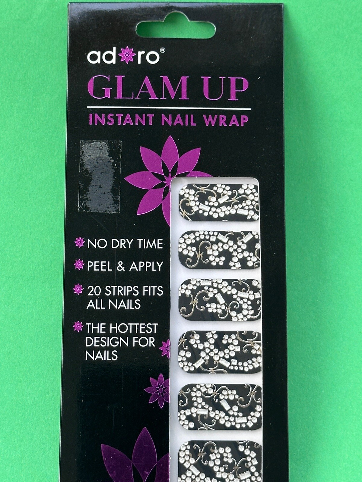 20 Strips In a Pack Instant Nail Wrap, Peel and Apply, Hottest design Brand New.