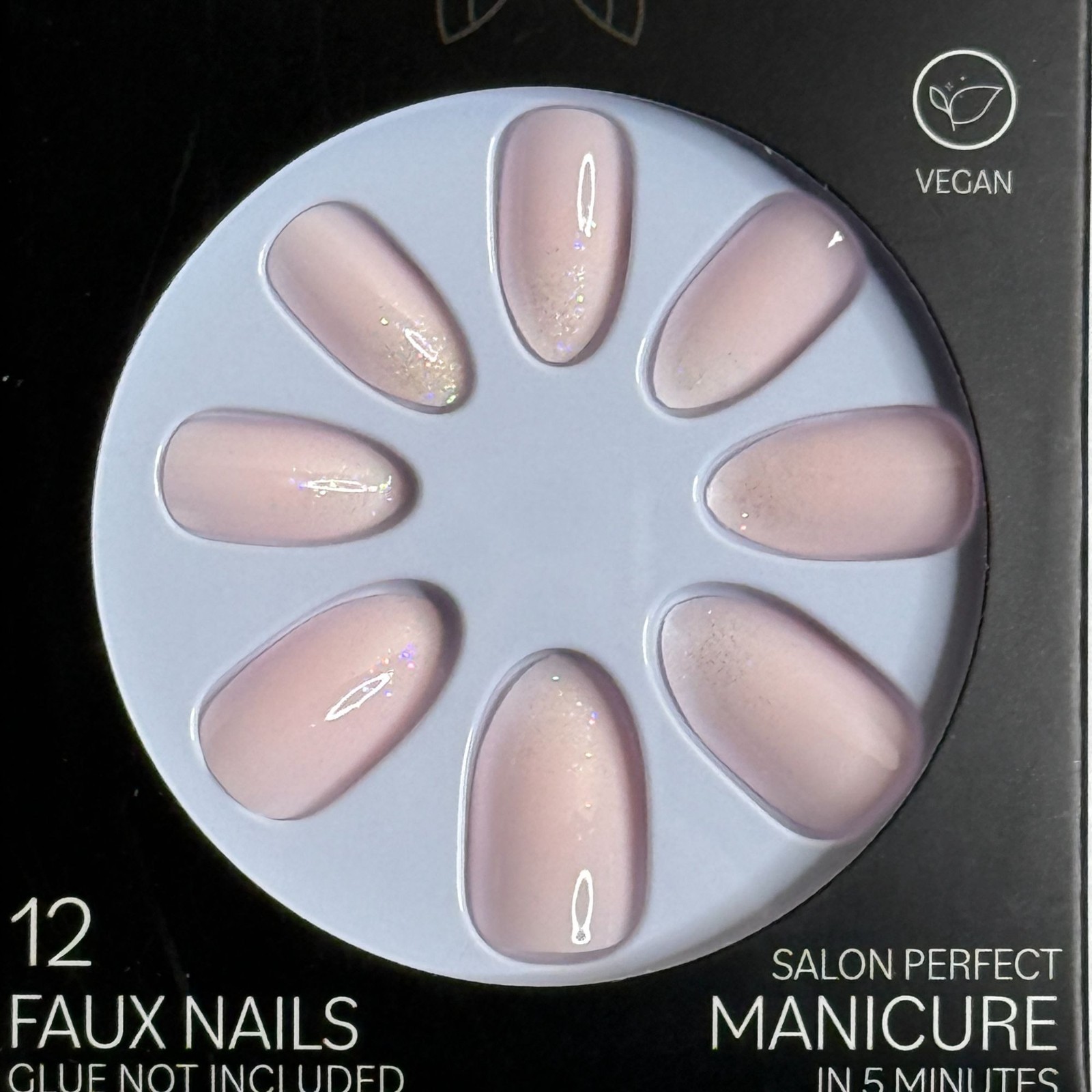 Pretty Woman Press On Nails Nude Pink Short Glossy 12pc Vegan Manicure