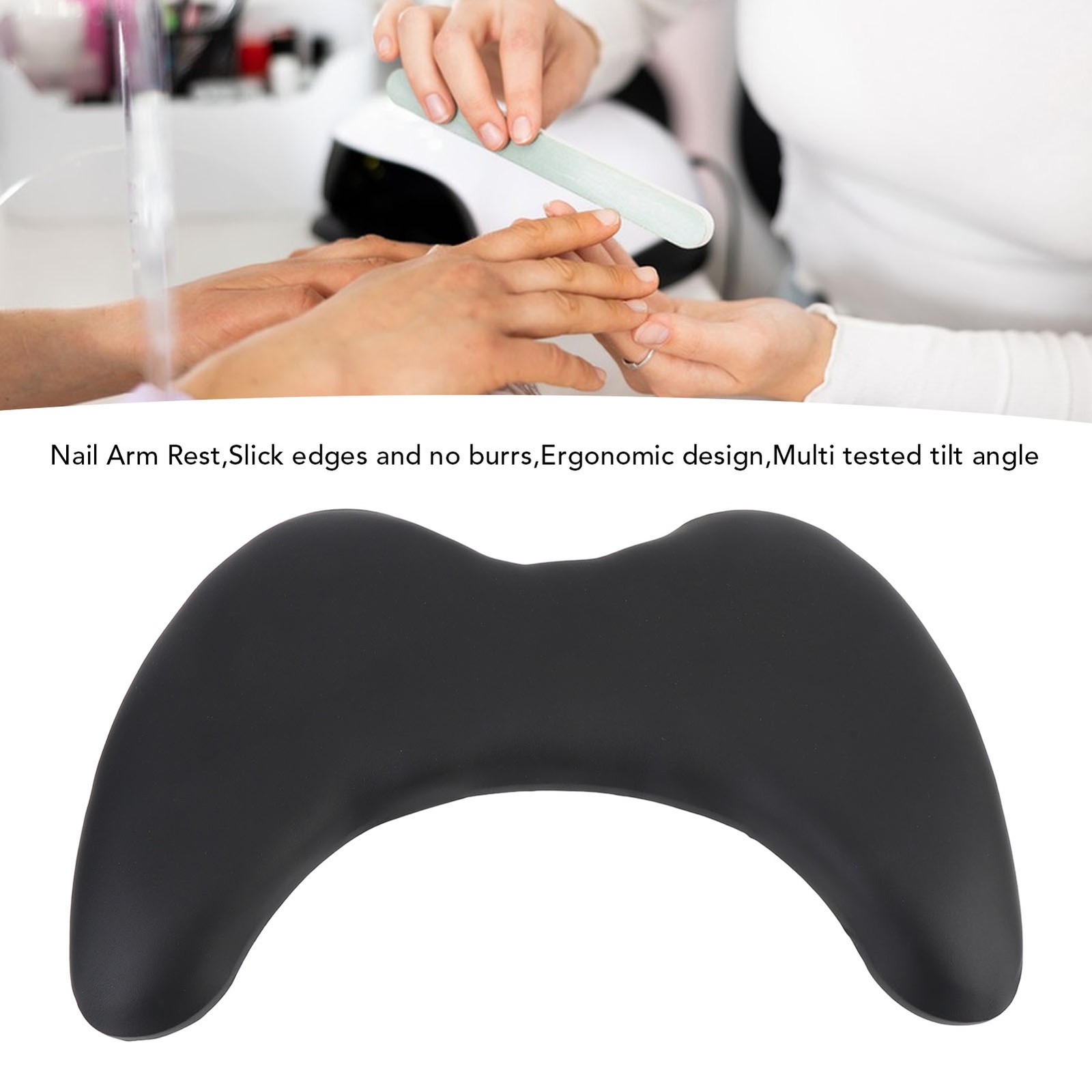 U Shape Manicure Hand Pillow Elegant Arm Rest For Nails Tech PU Leather For CHU