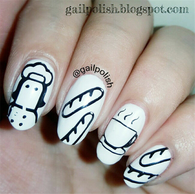 NEW NJX 009 Manicure Nail Art Stamp Template Food Dessert Design Image Plate